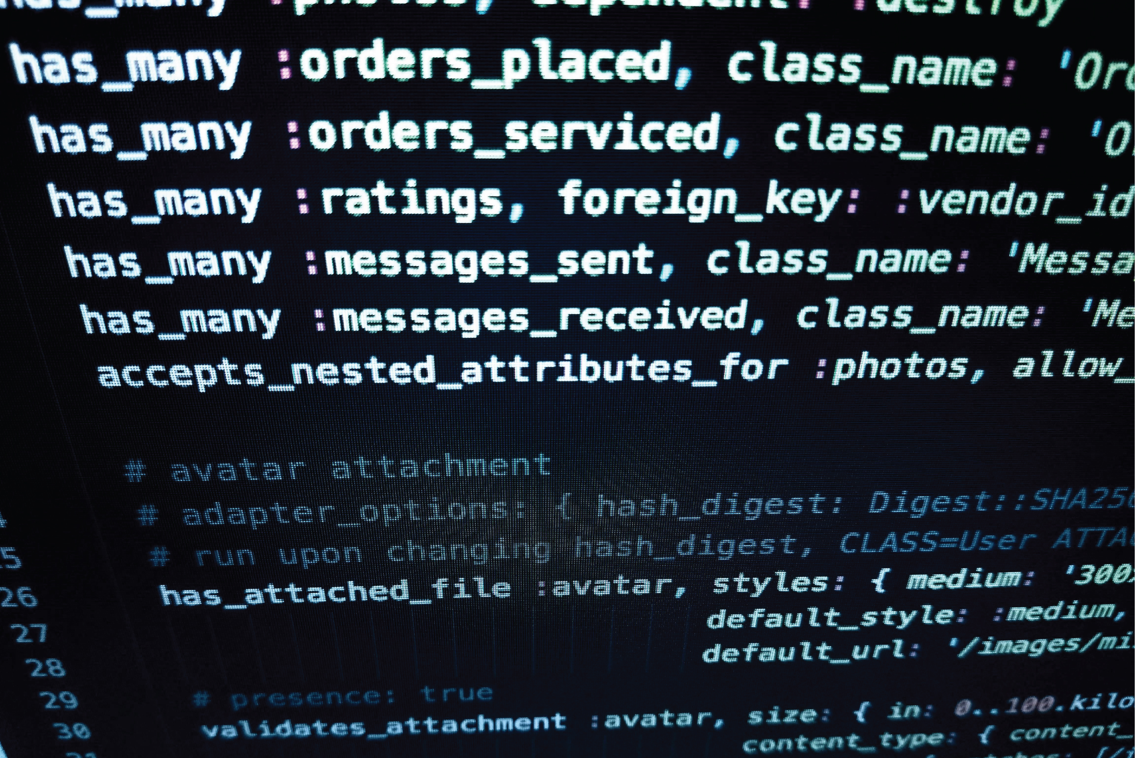 Code on a computer monitor